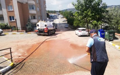 İzmit Belediyesinden koronavirüse karşı sokak sokak dezenfekte