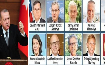 Erdoğan 10 büyükelçinin ‘istenmeyen adam’ ilan edilmesi için talimat verdi