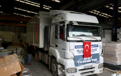Büyükşehir’in Hatay Defne’ye kuracağı; Sahra hastanesi için konteynerler yola çıktı