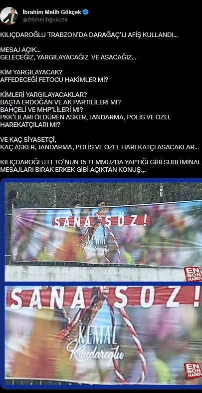 Melih Gökçek’i korku sardı: Bilekliği darağacına benzetti!