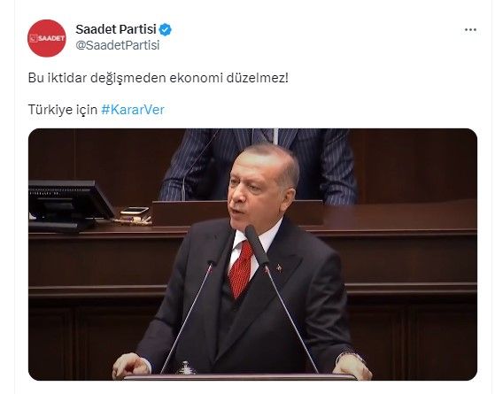 Erdoğan’ı utandıracak video! Saadet Partisi’nden tokat gibi paylaşım