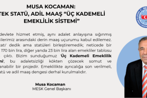 TEK STATÜ, ADİL MAAŞ: “ÜÇ KADEMELİ EMEKLİLİK SİSTEMİ”
